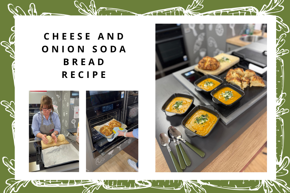 Cheese and Onion Soda Bread with Lesley from The Great British Bake Off